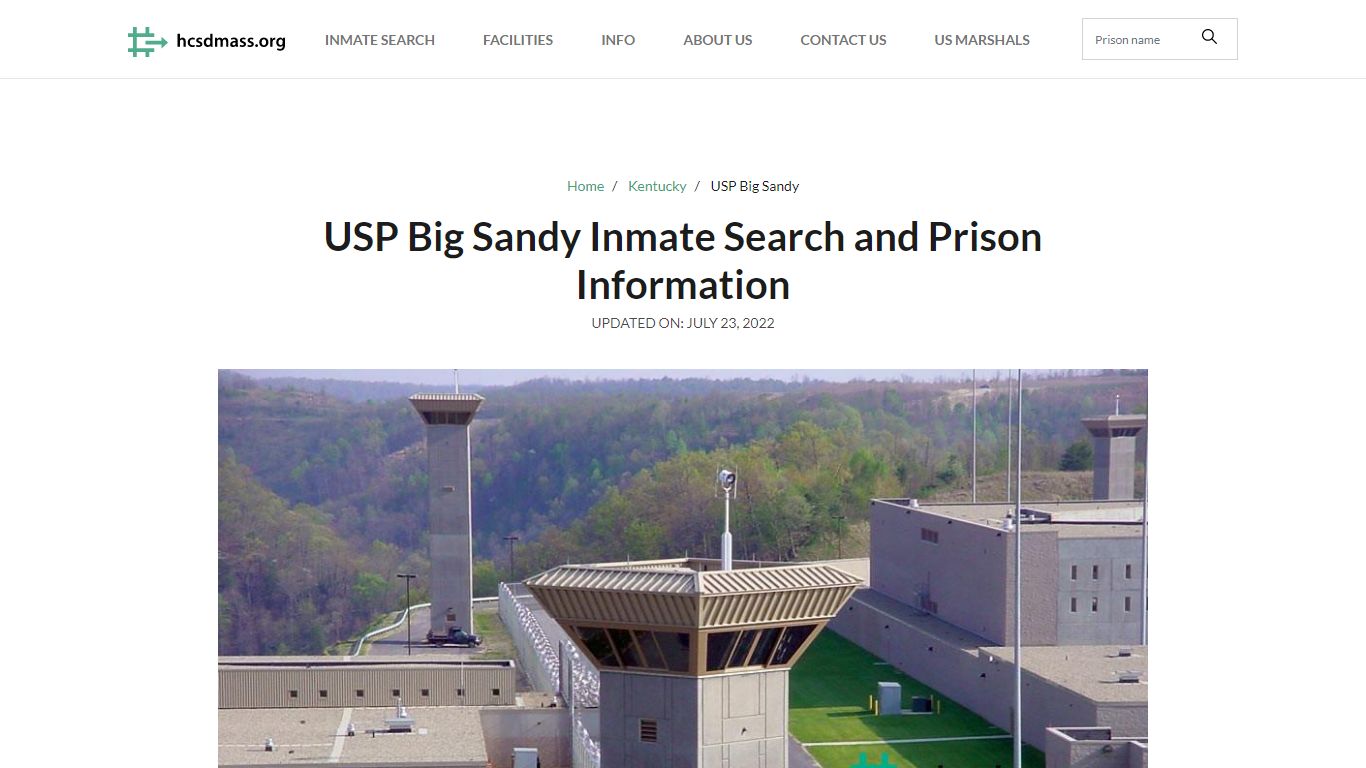 USP Big Sandy Inmate Search, Visitation, Phone no ...